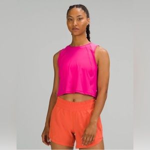 Lululemon Sculpt sonic pink tank top cropped size 4